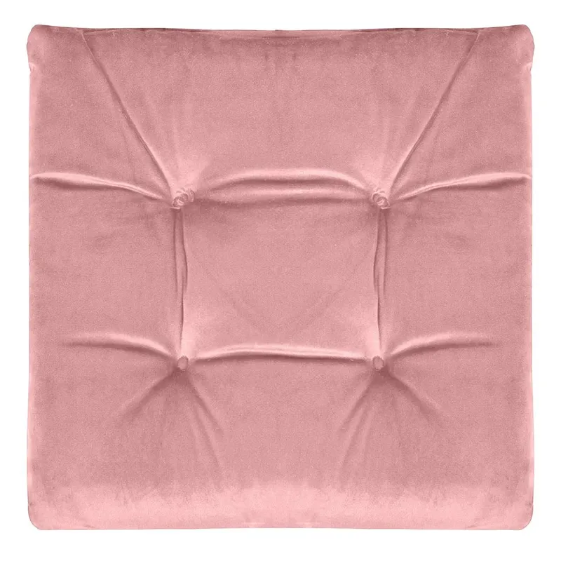 Pernă decorativă pentru scaun, roz, velvet, 38x38 cm