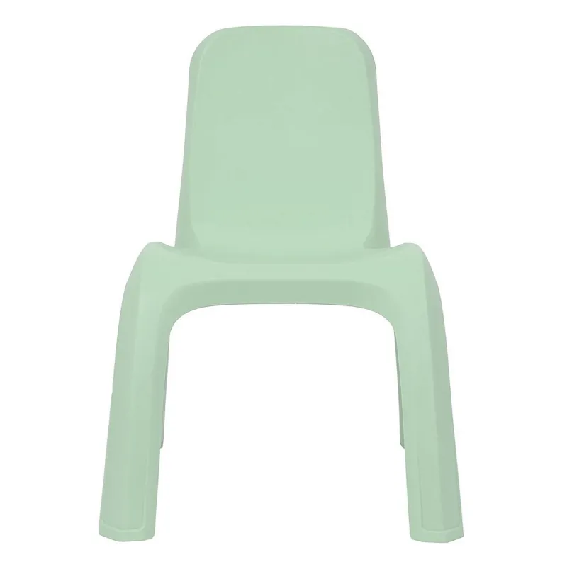 Scaun din plastic pentru copii fără brațe verde