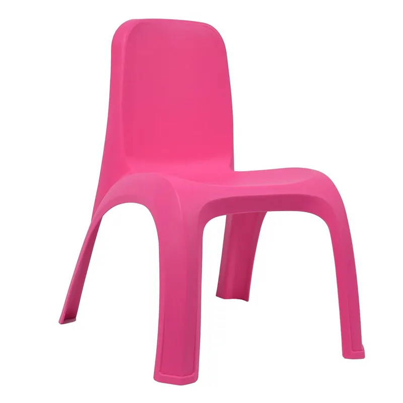 Scaun din plastic pentru copii fără brațe, fucsia mat