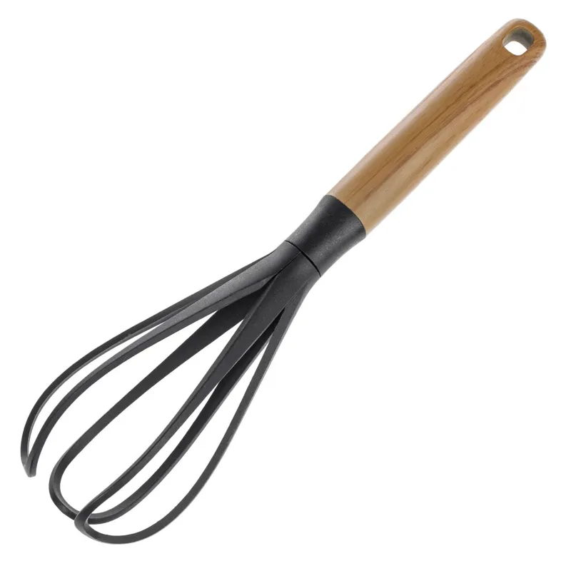 Tel de Patiserie din Plastic Negru cu Maner Lemn