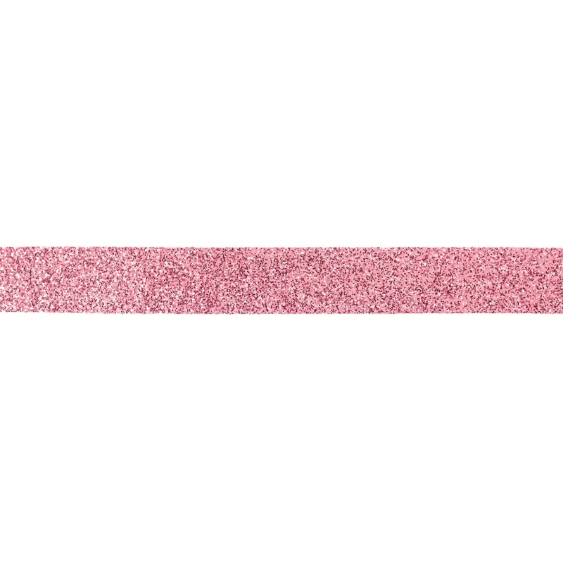 Panglica Decorativă Roz cu Glitter de Crăciun 5x9mm