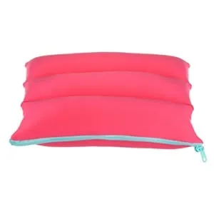 Perna Gonflabila Textila 2 in 1 Fucsia cu Fermoar pentru Plaja 35x35cm – poza 2