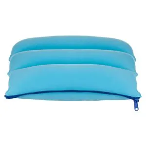 Perna gonflabila textila 2 in 1 turcoaz cu fermoar pentru plaja 35x35 cm