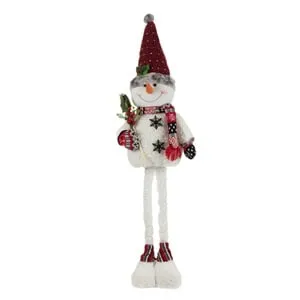 Figurina Decorativa Om de Zăpadă cu Picioare Telescopice pentru Decorațiune de C