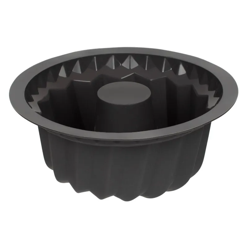Tava de copt din silicon pentru chec, Ø22x9cm, Antracit