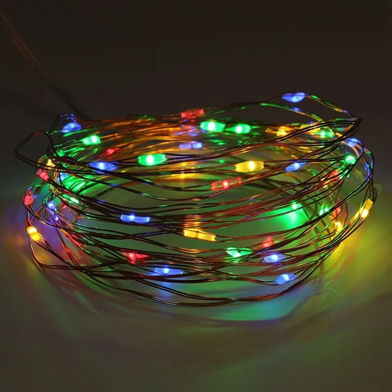 Instalație Lumini LED Multicolor pentru Crăciun, 20 Becuri