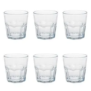 Set 6 Pahare Scurte din Sticlă Transparentă, 230 ml