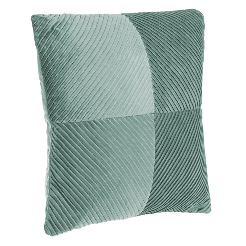 Pernă Decorativă Velvet Verde Menta cu Dungi 45x45cm