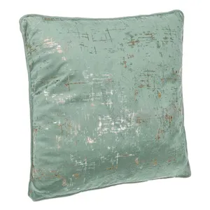 Perna Decorativa de Iarnă Velvet Verde Menta cu Efect Folie Argintiu