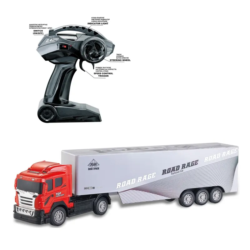 Camion RC cu telecomandă și lumină 1:32 pentru jocuri de vehicule
