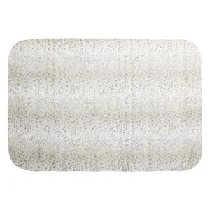 Covoras Decorativ din Imitatie de Blana, Bej cu Model Dots, 130x90cm