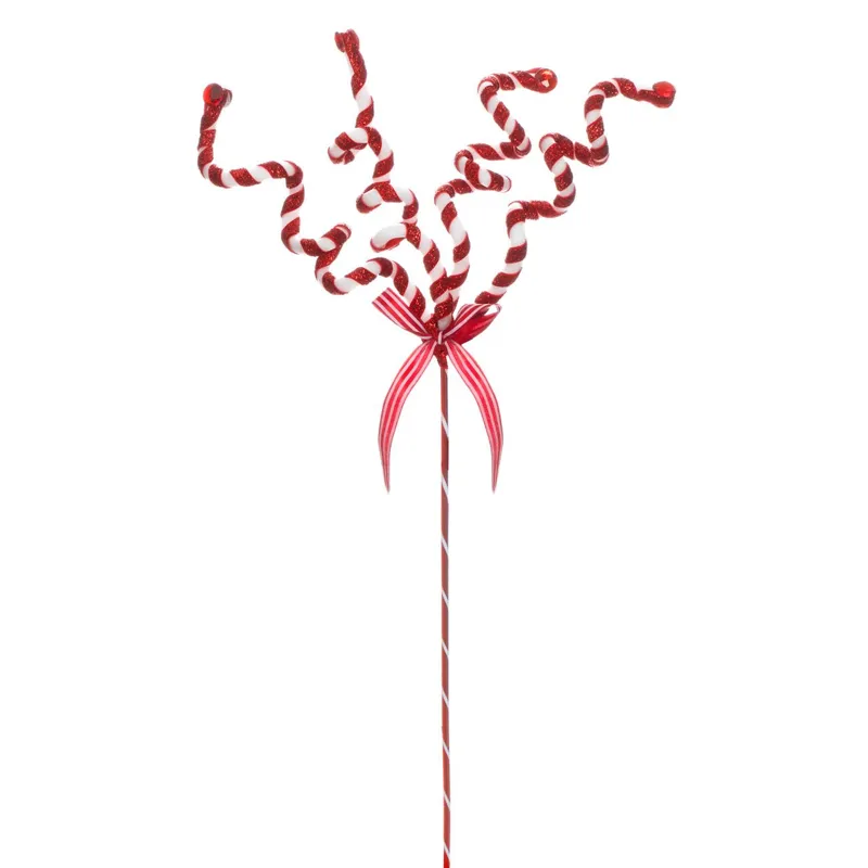 Stick Decorativ Candy Cane Roșu și Alb pentru Decorațiune de Crăciun