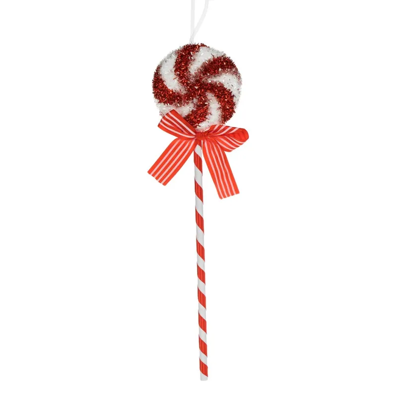 Ornament Brad Crăciun Acadea Spumă Alb Roșu 36cm