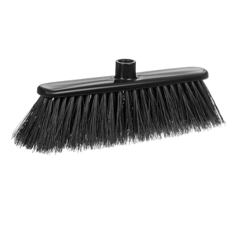 Mătură medie din plastic, 27.5 cm, perii 7.5 cm, neagră