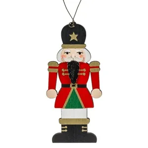Ornament brad de Craciun vintage spargator de nuci din lemn
