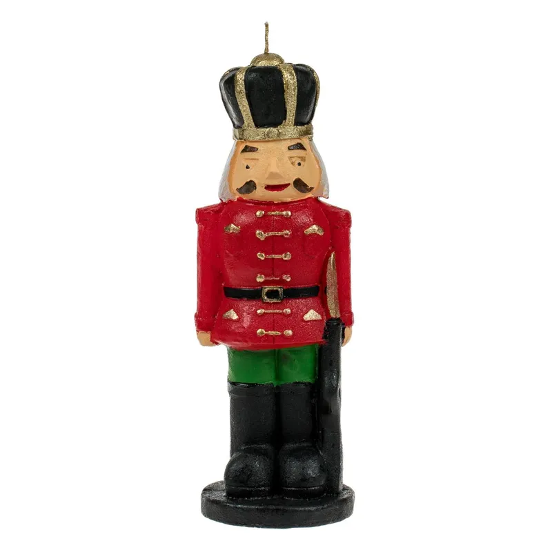 Lumanare decorativă 3D Soldat Rosu de Crăciun pentru sărbători