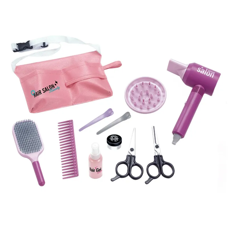 Set de Joaca Coafor pentru Fete, 11 Piese, Roz