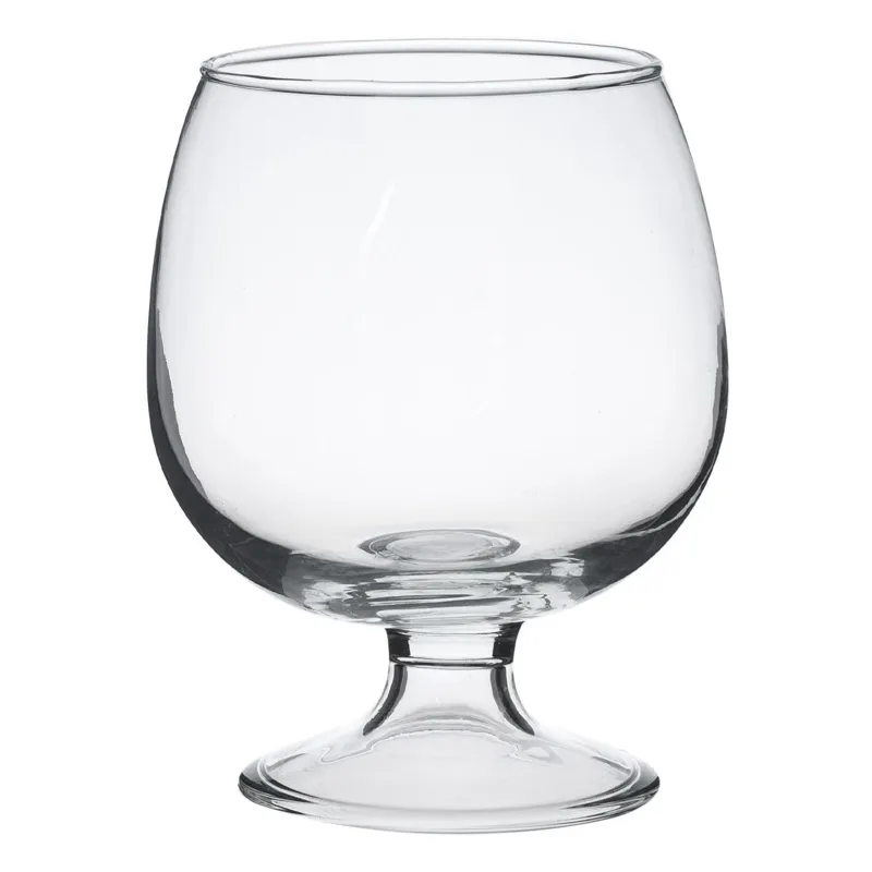 Vază Decorativă din Sticlă Transparentă – Forma Pahar cu Picior