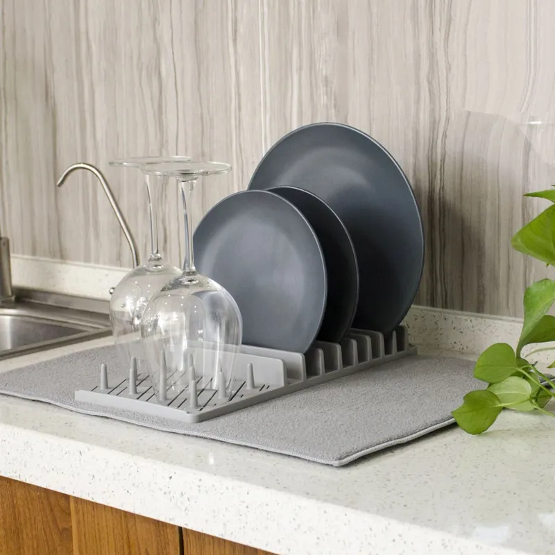Uscător din Plastic cu Lavetă pentru Vase, 45x3.6x16.5cm – poza 9