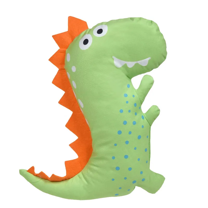 Perna decorativa cu dinozauri, verde, 30x40cm