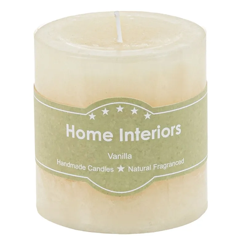 Lumanare decorativa ecru cu aroma de vanilie