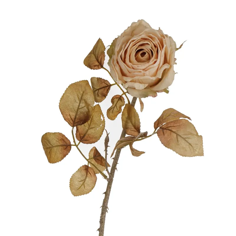 Floare Artificială Trandafir Crem Tulpină Lungă 76cm