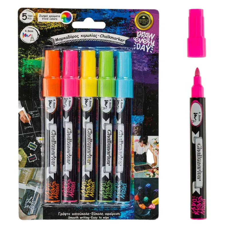 Set carioci creta culori intense 5 bucăți