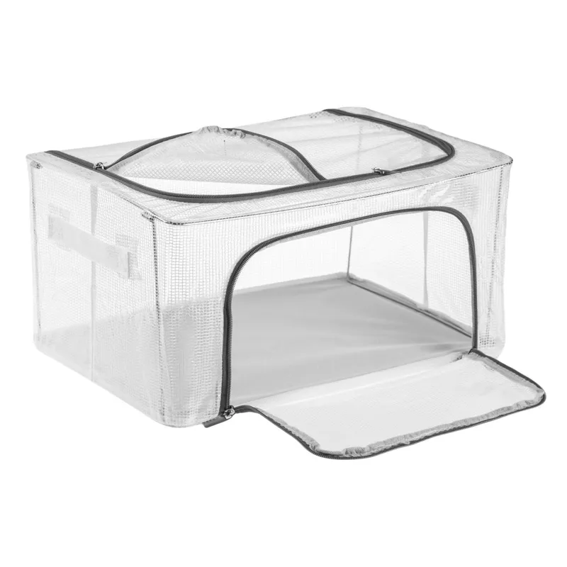 Husă transparentă de depozitare haine cu cadru 40x30x20 cm