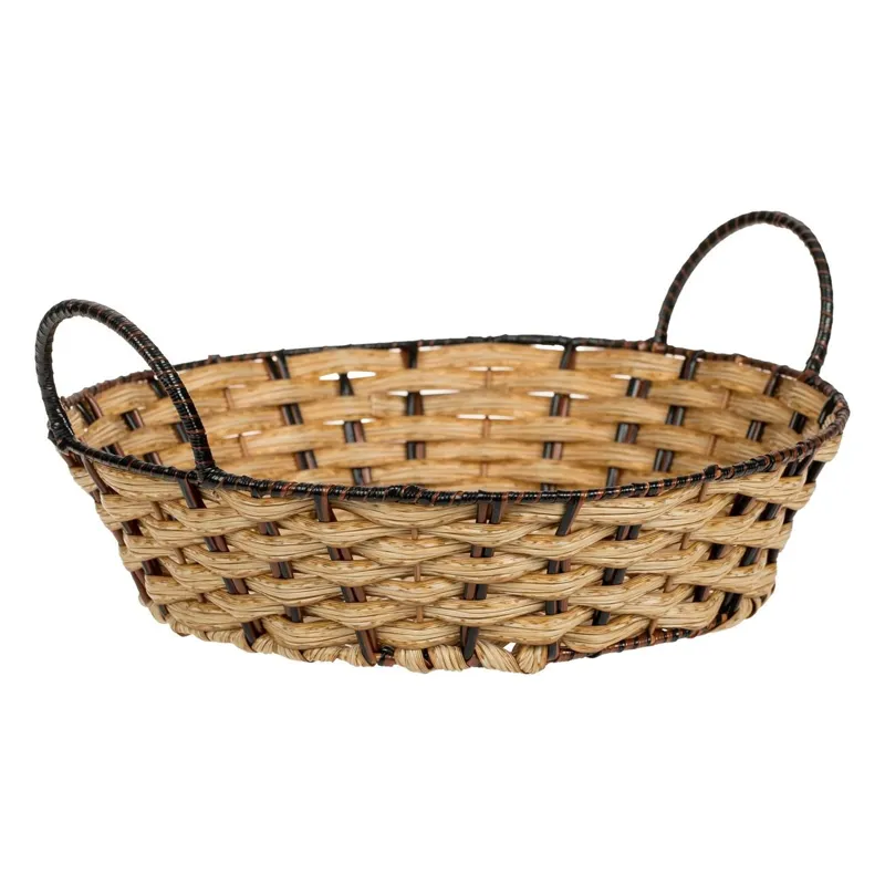 Coș Decorativ Rotund pentru Pane și Alimente în Maro Ecru