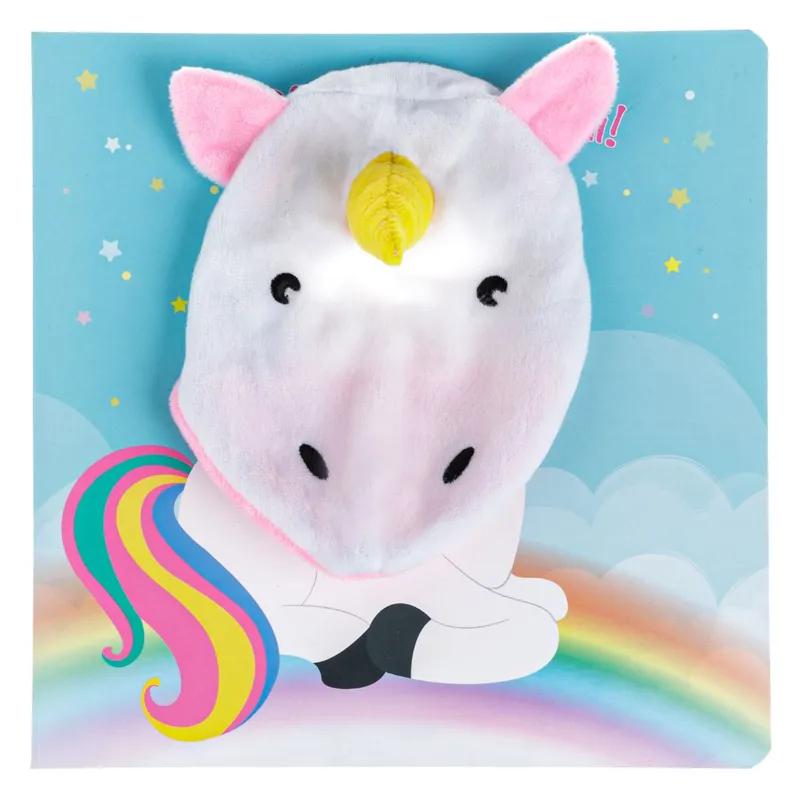 Carte cu poveste si figurina de plus, Unicorn, 22x22 cm