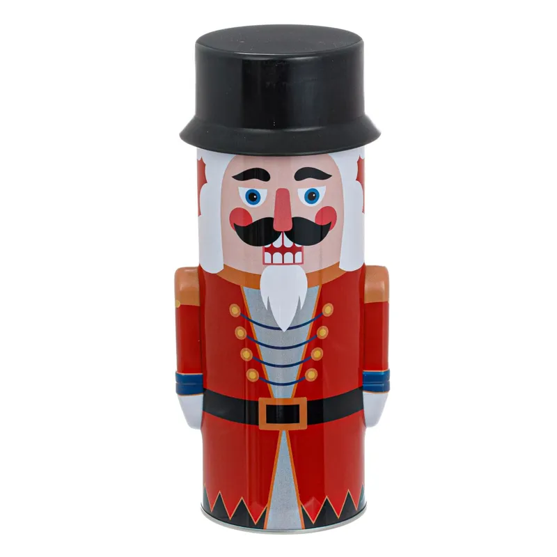 Cutie Metalică Crăciun 3D Spargător de Nuci Roșu Negru 8.5x24.5cm