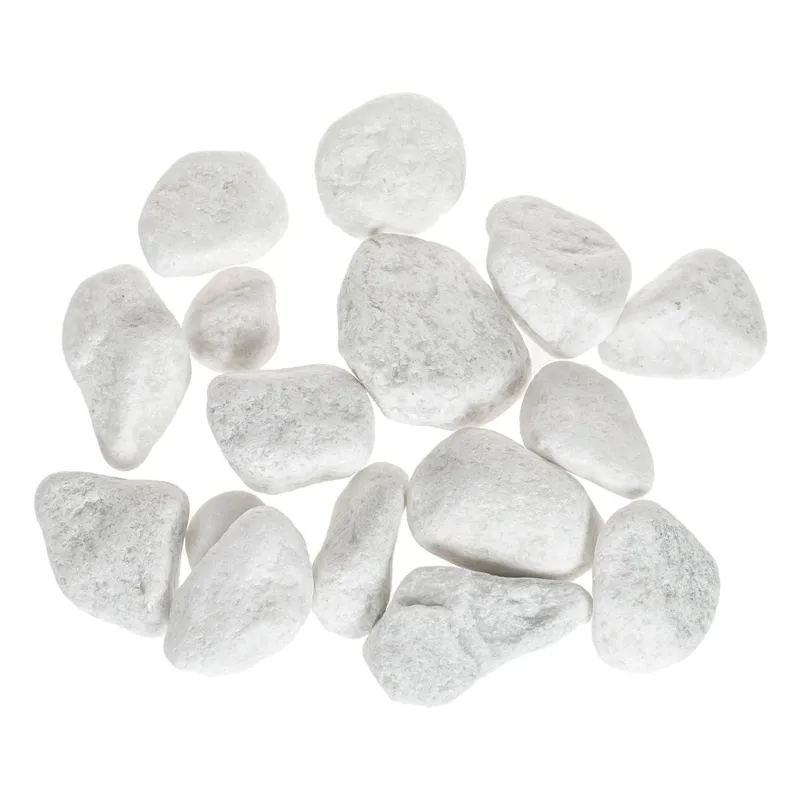 Pietre decorative albe naturale de piatră cu textură unică