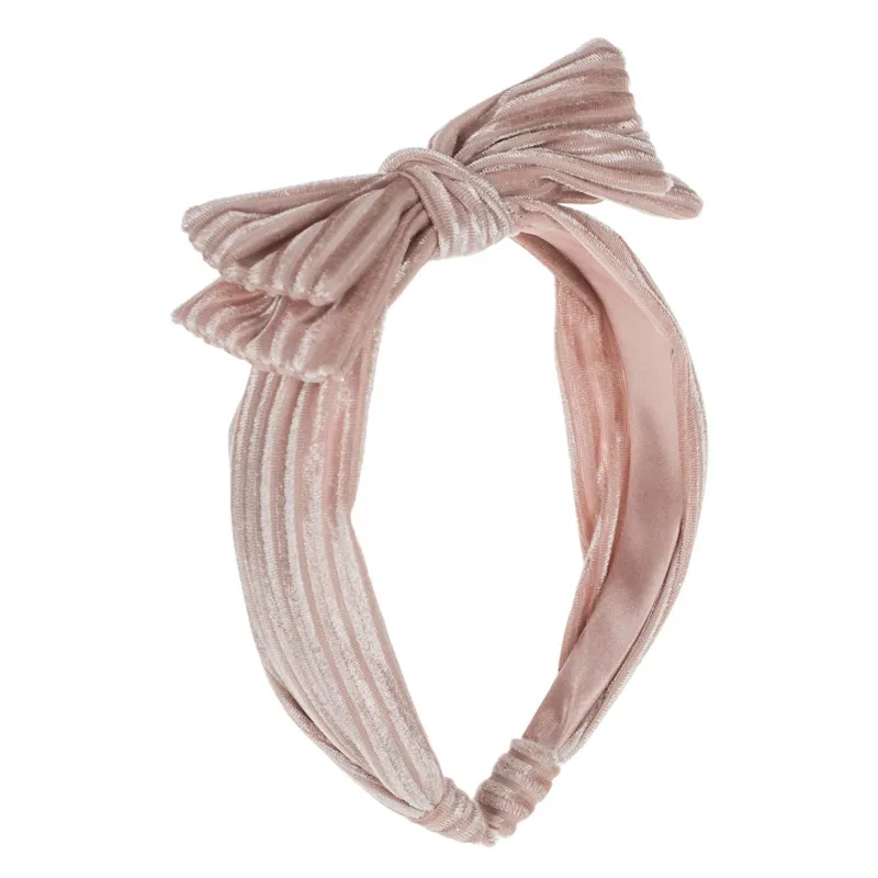 Coroniță de păr cu fundiță, Powder Pink, pentru copii