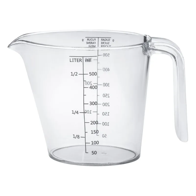 Cana de masurare din plastic transparent, 500ml