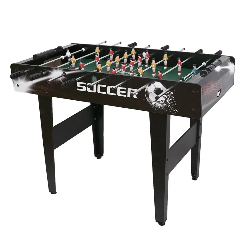 Masa de fotbal cu picioare negre, 119x61x81 cm, din lemn