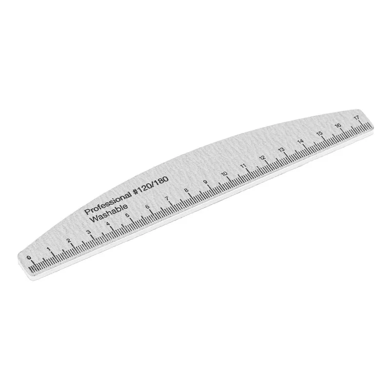 Pilă de unghii curbată cu riglă dublă față 180/120