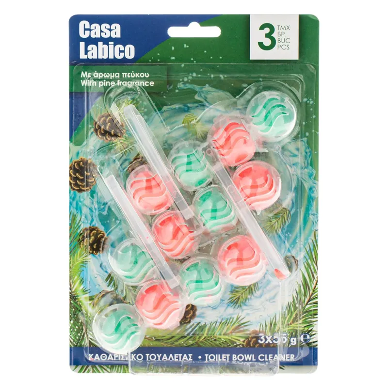 Odorizant pentru toaletă cu aromă de pin, 3 bucăți
