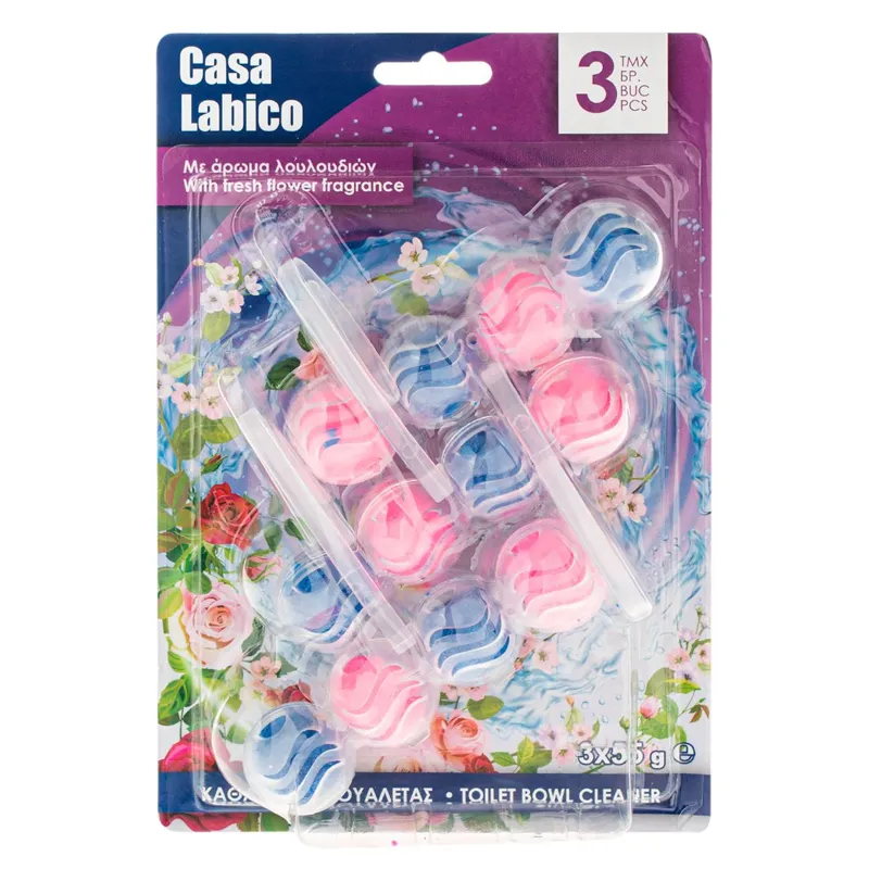 Odorizant toaletă cu bile, Set 3 buc, Aromă de flori