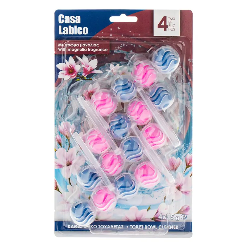 Odorizant pentru toaletă cu aromă de magnolie, 4 bucăți