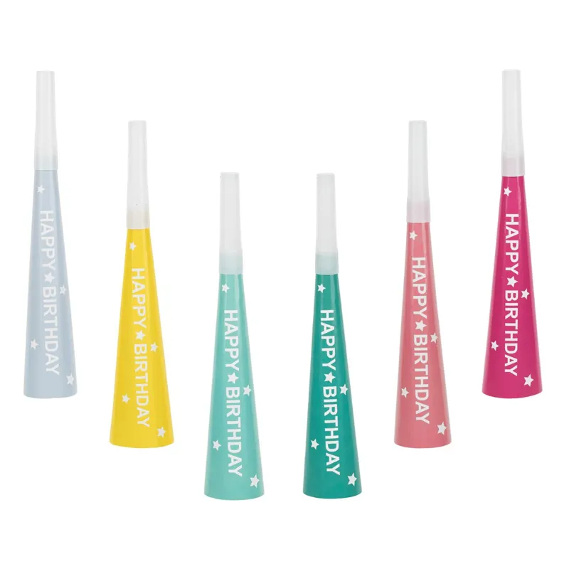 Set Trompete din Hârtie Happy Birthday Multicolor