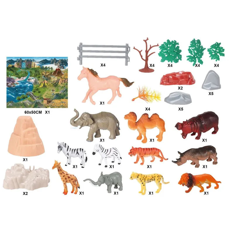 Set Figurine Animale Sălbatice Multicolor pentru Copii 3+ Ani
