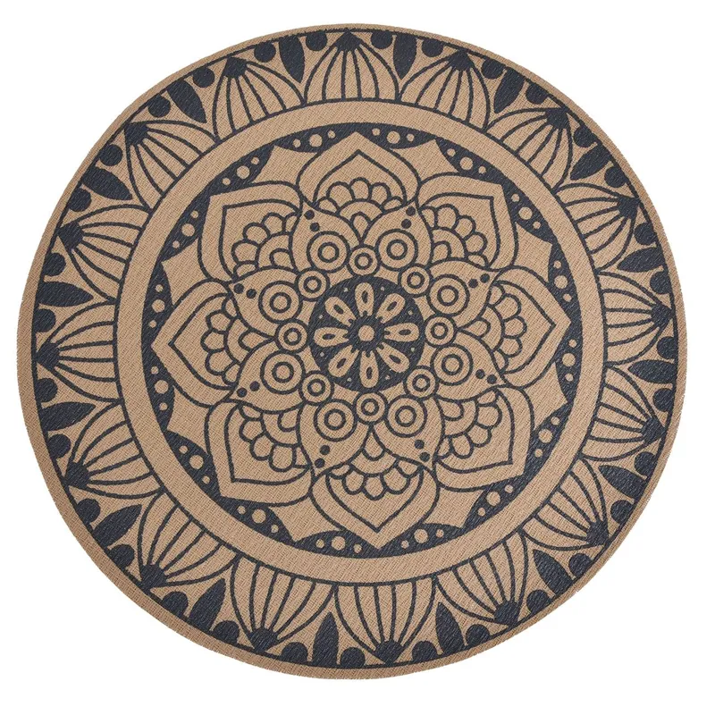 Suport Farfurie Rotund Mandala Bej Texturat