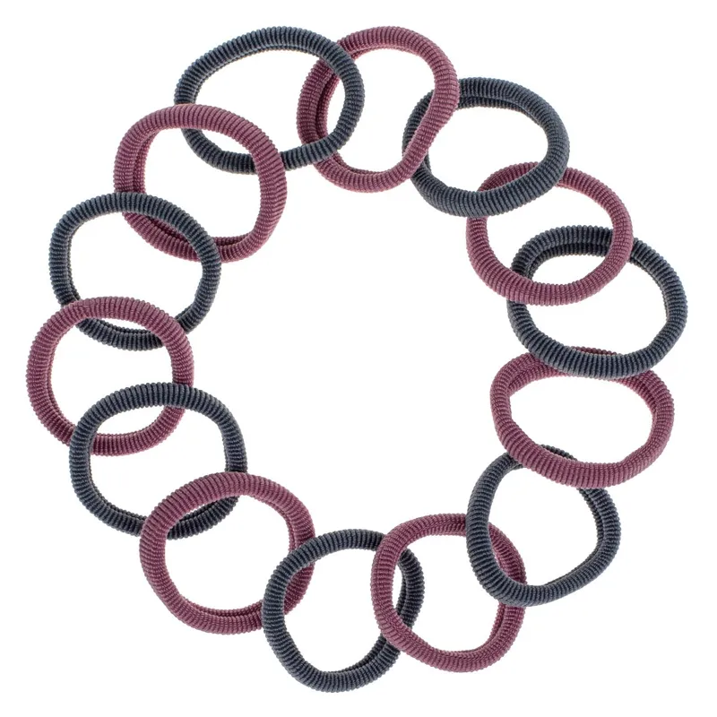 Set 14 Elastice Par Frotte Antracit și Maron pentru Femei