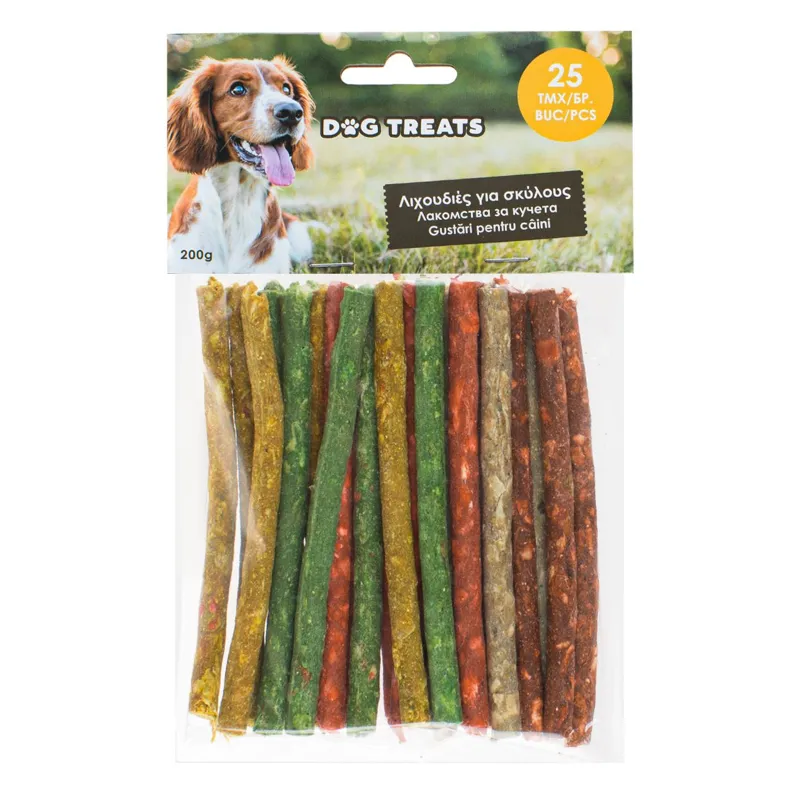 Recompense pentru câini, Sticks crocante, 25 buc, 200g