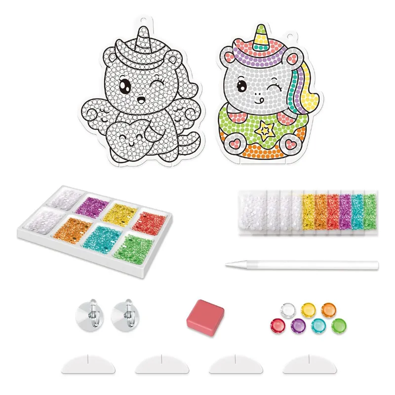 Set Creativ Decoratiuni Suspendabile cu Strass Colorate
