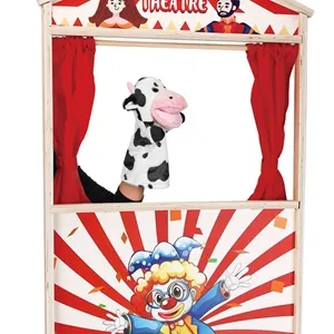 Figurină din Plus Vacă Albă pentru Teatru de Păpuși 28cm – poza 3
