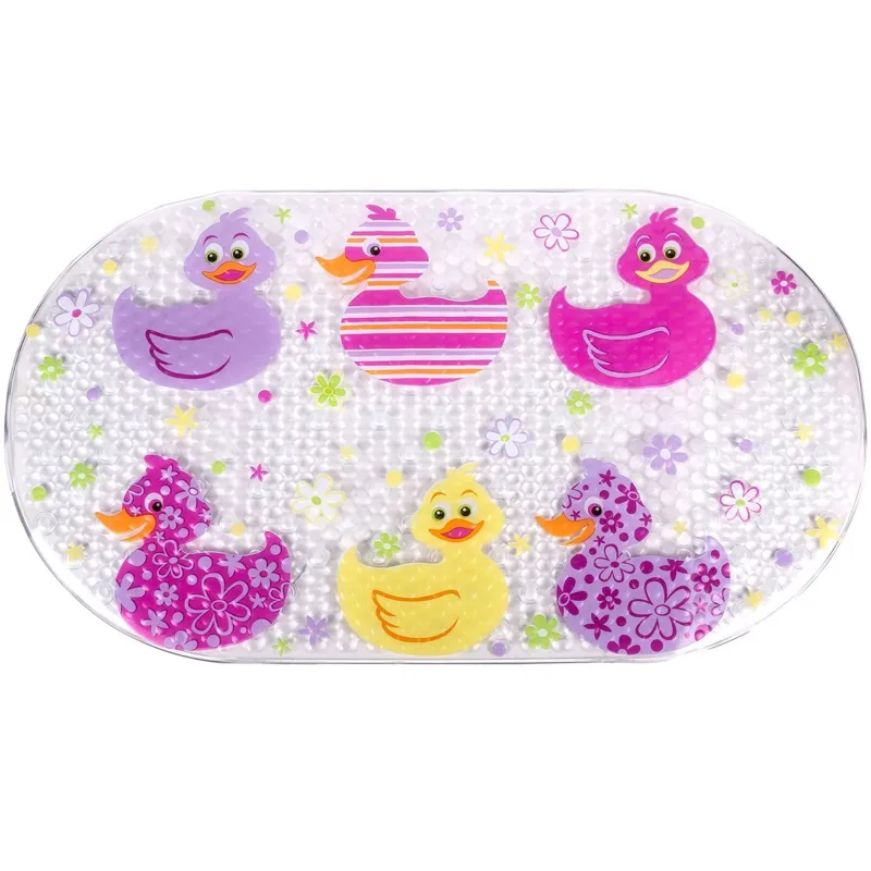 Covoras de baie antiderapant cu ratuste, 69x38 cm, Multicolor
