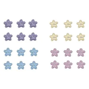 Autocolante de flori decorative multicolore 2cm - Set de 24 buc