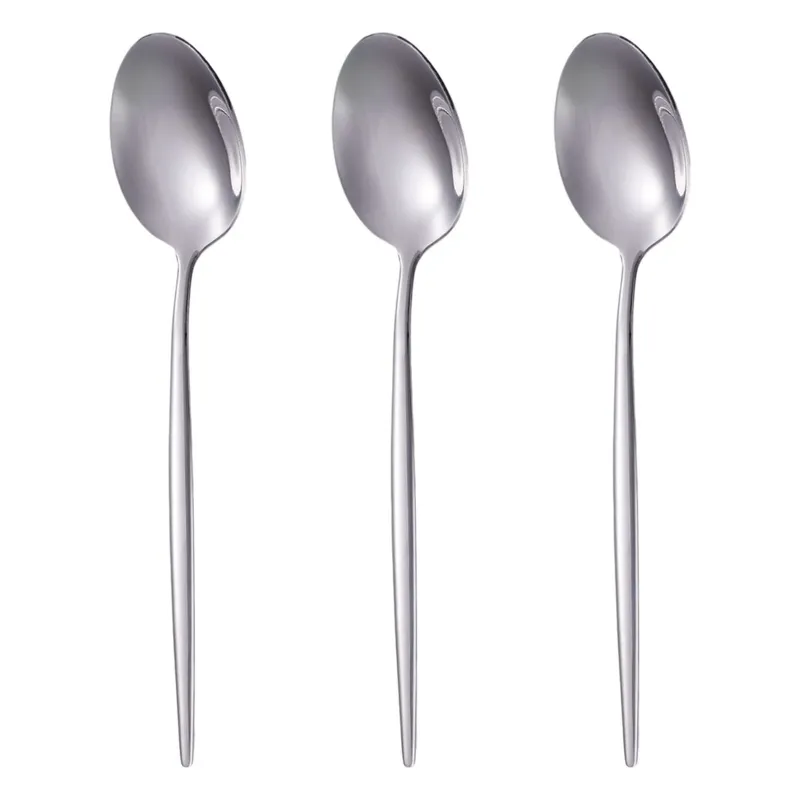 Set de 3 Linguri din Oțel Inoxidabil Lucios, 22cm