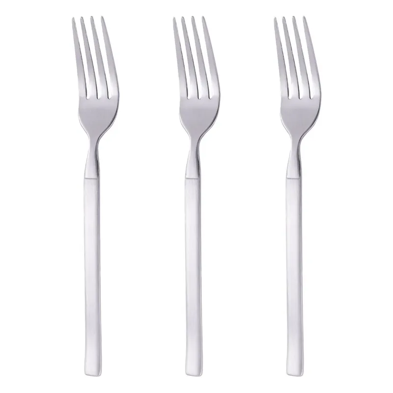Set furculite din otel inoxidabil 3 buc 21 cm finisaj mat